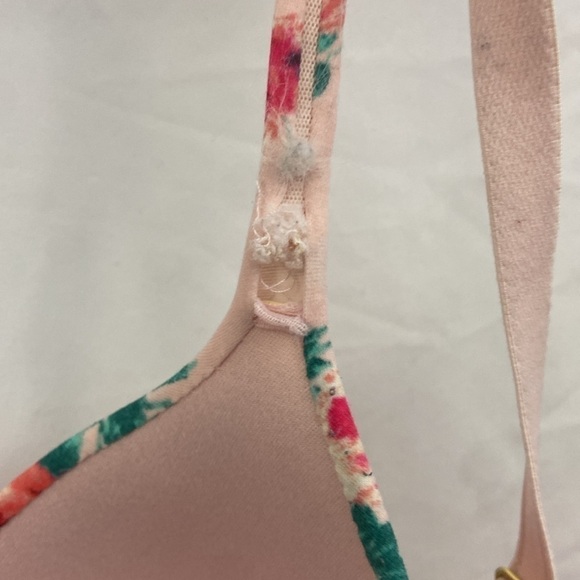 Soma Embraceable Full Coverage Floral Blue Jay Pink 34C Bra - Picture 10 of 12